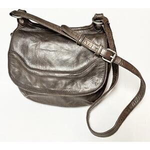 Frye Leather Melissa Saddle Bag Distressed 34DB130 Purse Key Holder Width Snaps